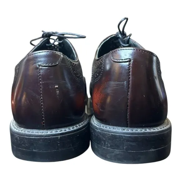 Executive Imperial Wingtip Leather Full Brogue Brown Shoes Men's Sz 12 C Oxford