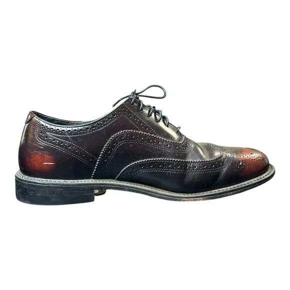 Executive Imperial Wingtip Leather Full Brogue Brown Shoes Men's Sz 12 C Oxford