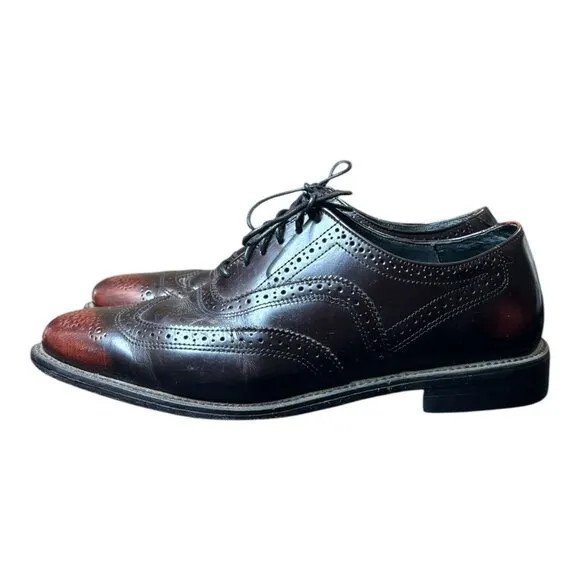Executive Imperial Wingtip Leather Full Brogue Brown Shoes Men's Sz 12 C Oxford
