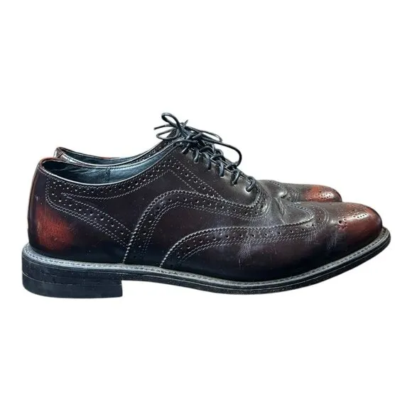 Executive Imperial Wingtip Leather Full Brogue Brown Shoes Men's Sz 12 C Oxford
