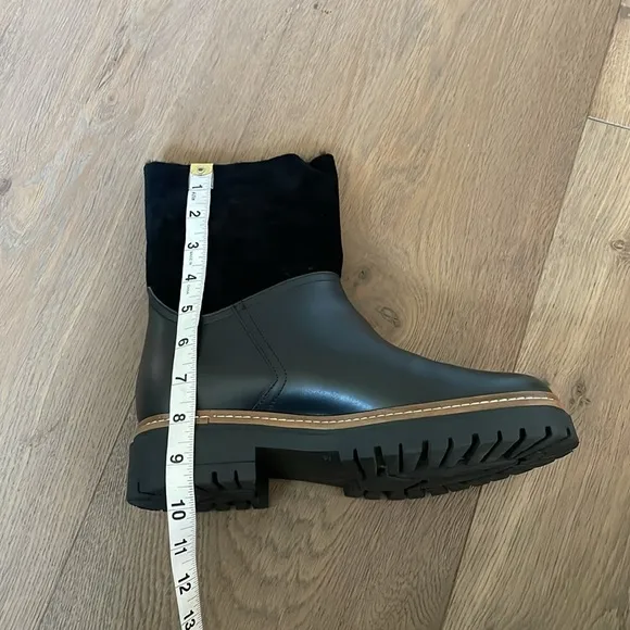 Fabianelli made in Italy Winter Boots Shearling Leather Black Sz 38 EU 7.5-8 US