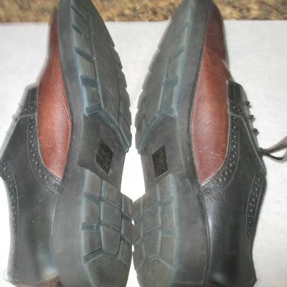 Fabio De Luca Men's Shoes Size 10 Brown/Black Leather  Lace Up Shoes