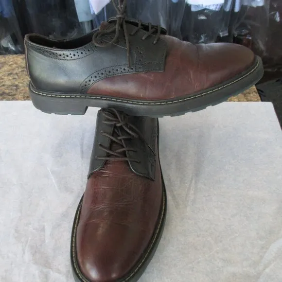 Fabio De Luca Men's Shoes Size 10 Brown/Black Leather  Lace Up Shoes