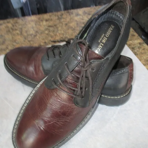 Fabio De Luca Men's Shoes Size 10 Brown/Black Leather  Lace Up Shoes