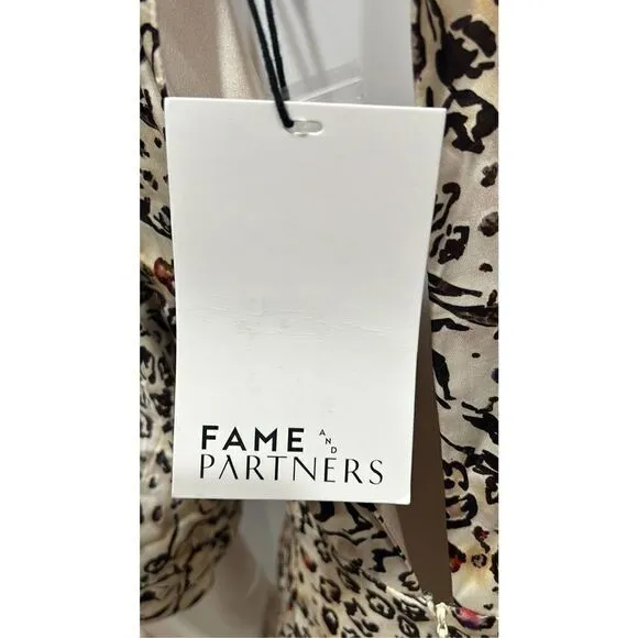 FAME and Partners Sayge Animal Print Midi Dress Size 8