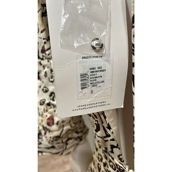 FAME and Partners Sayge Animal Print Midi Dress Size 8