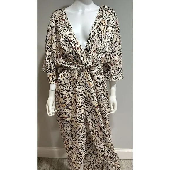 FAME and Partners Sayge Animal Print Midi Dress Size 8