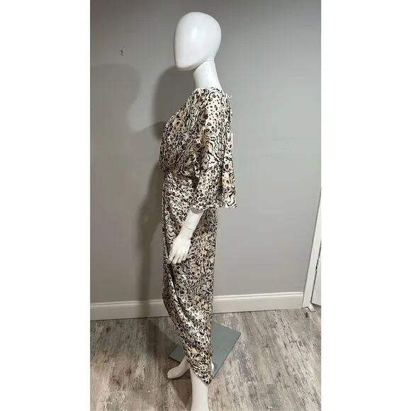 FAME and Partners Sayge Animal Print Midi Dress Size 8