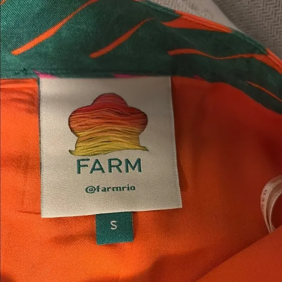 FARM Rio Double Scarves Mini Skirt in Bahia OrangeTropical Print Small