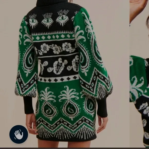 Farm Rio Mystic Scarf Sweater Dress