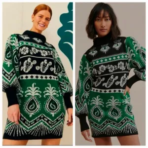 Farm Rio Mystic Scarf Sweater Dress
