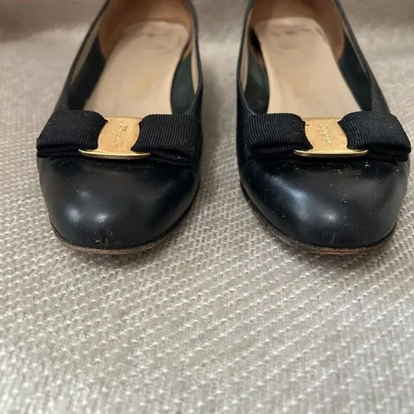 Ferragamo Vara Bow Pump Shoe Flats