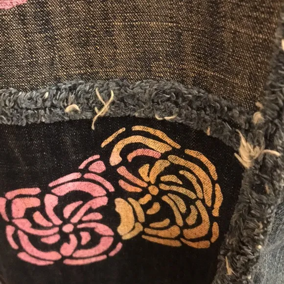 ⚡️FINAL PRICE⚡️ Rare Moschino/Moschino Jeans Denim Flower Power Patchwork Skirt