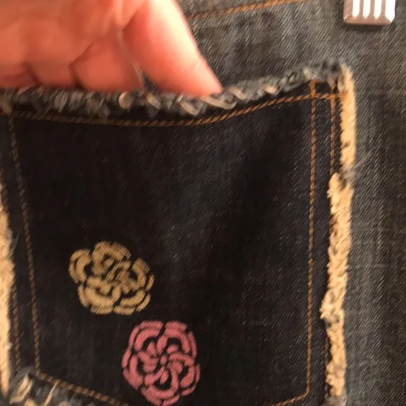 ⚡️FINAL PRICE⚡️ Rare Moschino/Moschino Jeans Denim Flower Power Patchwork Skirt