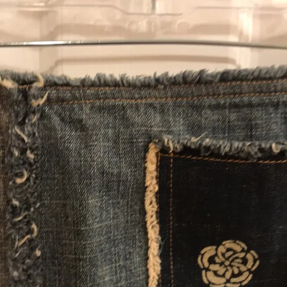⚡️FINAL PRICE⚡️ Rare Moschino/Moschino Jeans Denim Flower Power Patchwork Skirt