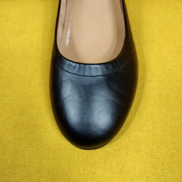 FITFLOP Allegro Black Patent Leather Ballet Flats Women's Shoes Size 7.5