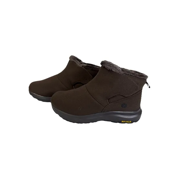 FitVille CozyCore Winter Boots V9 Dark Oak Men Size 12EW