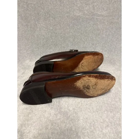 Florsheim Berkley Men's Sz10.5D Burgundy Leather Penny Loafer Formal Dress Shoes