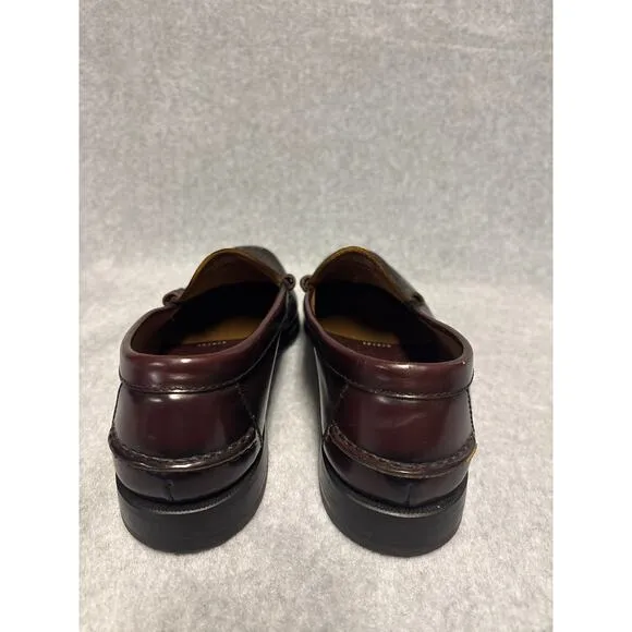 Florsheim Berkley Men's Sz10.5D Burgundy Leather Penny Loafer Formal Dress Shoes