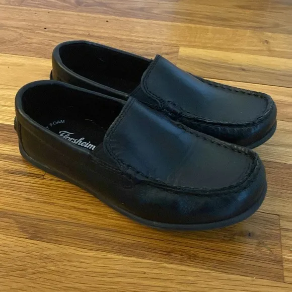 Florsheim Boys Black Leather Dress Shoes Size 2