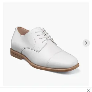 Florsheim Cap Toe Oxford Boys White Leather Dress Shoes