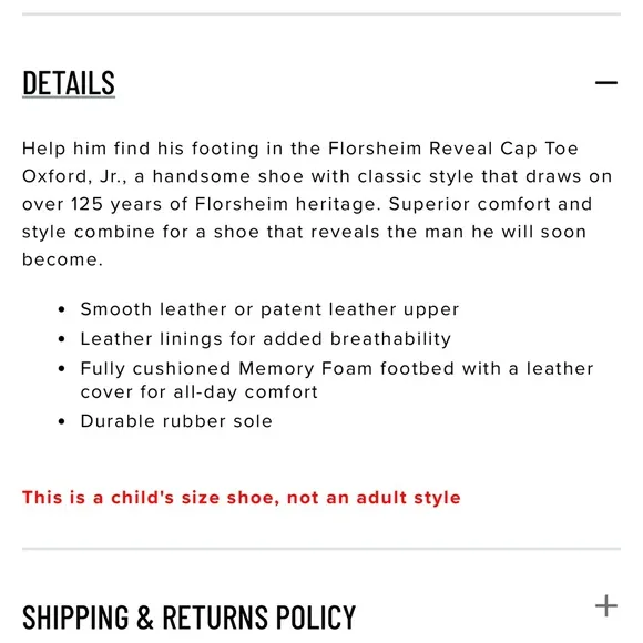 Florsheim Cap Toe Oxford Boys White Leather Dress Shoes