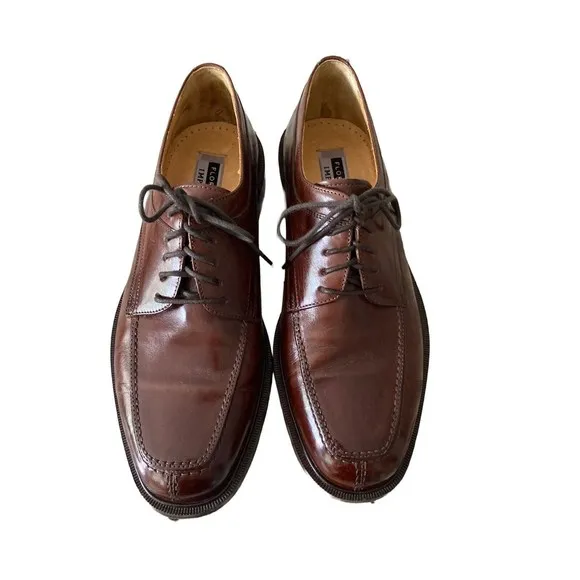 Florsheim Imperial Mens Leather Split Toe Dress Shoes Size 7.5 D Cognac Brown