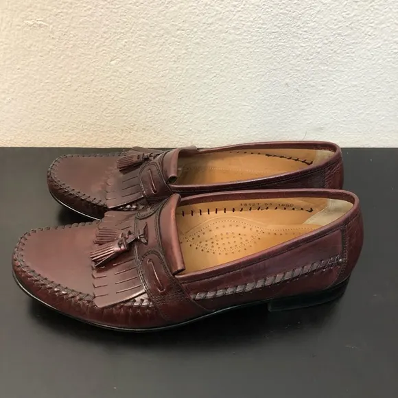 Florsheim Mens Burgundy Brown Leather Loafers