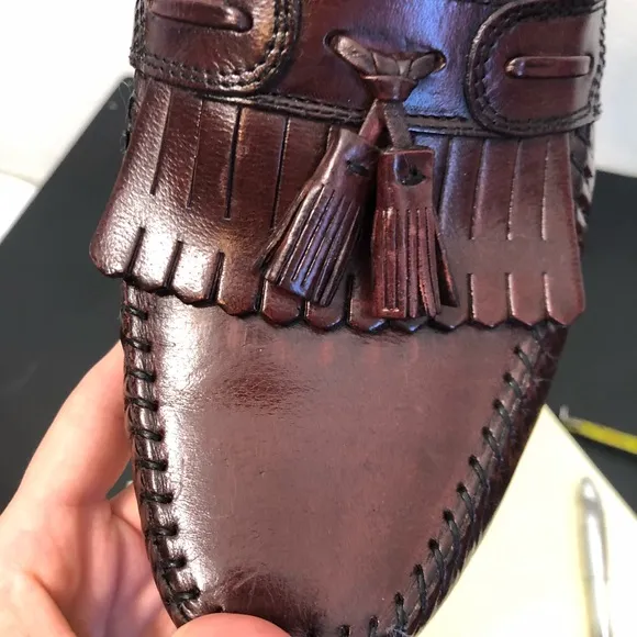 Florsheim Mens Burgundy Brown Leather Loafers