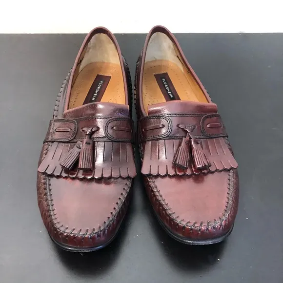 Florsheim Mens Burgundy Brown Leather Loafers