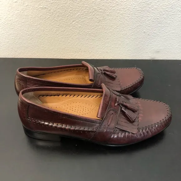Florsheim Mens Burgundy Brown Leather Loafers