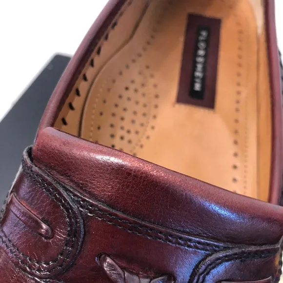 Florsheim Mens Burgundy Brown Leather Loafers