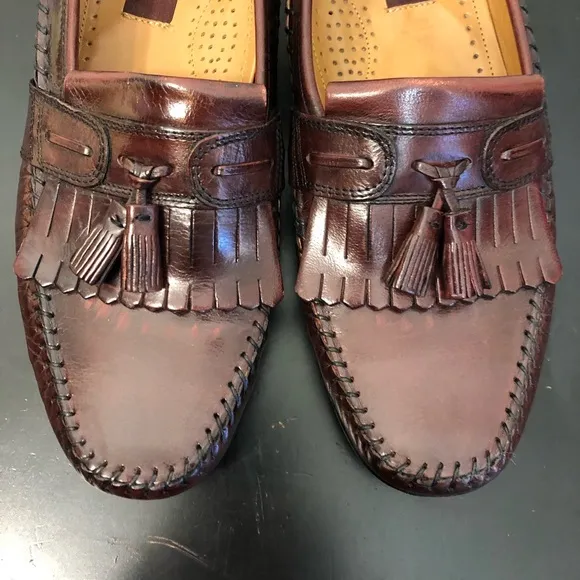 Florsheim Mens Burgundy Brown Leather Loafers