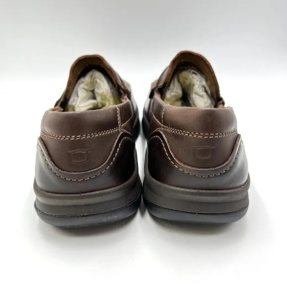 Florsheim Mens Central Penny Brown Leather Slip On Loafers Shoes Size 8M NEW