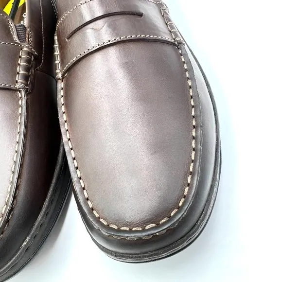 Florsheim Mens Central Penny Brown Leather Slip On Loafers Shoes Size 8M NEW