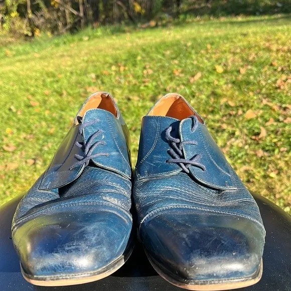 Florsheim Oxford Dress Shoes in blue, leather, men’s size 13