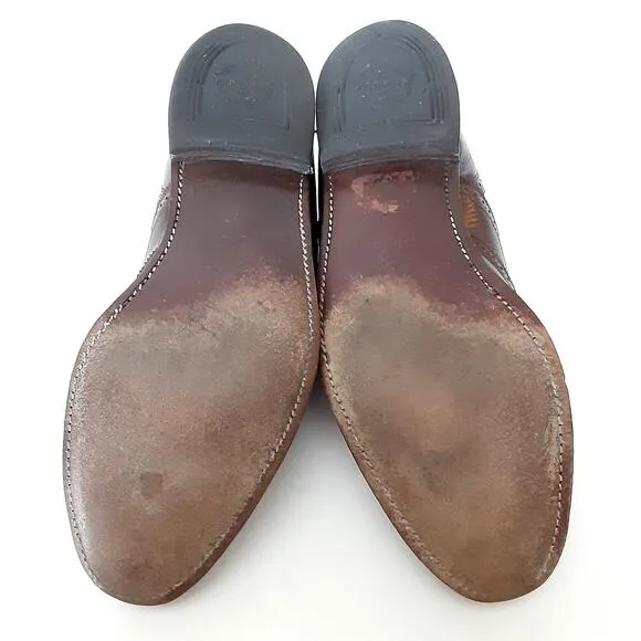 Florsheim Remi Wing Tip Oxford Dress Shoes Brown Leather Mens 10D Classic Luxury