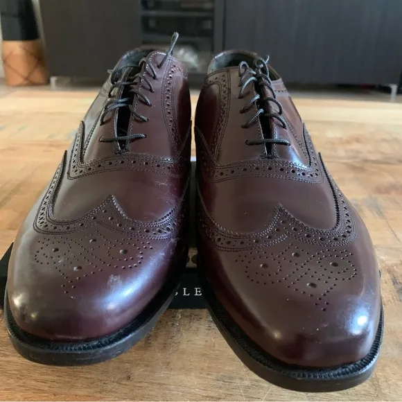 Florsheim Wingtip Leather Lace Up Formal Maroon  Shoes Size 11