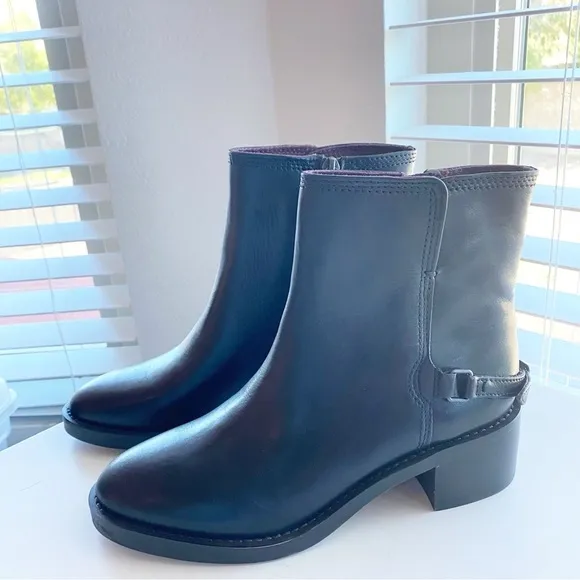 FRANCO SARTO Colt Black Leather Ankle Boots NEW