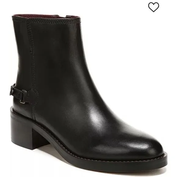 FRANCO SARTO Colt Black Leather Ankle Boots NEW