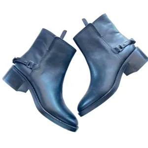 FRANCO SARTO Colt Black Leather Ankle Boots NEW