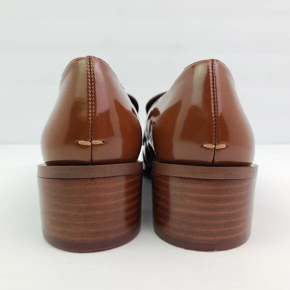Franco Sarto Dalia Womens Size 5 Brown Slip On Formal 2&quot; Heel Pumps Loafer Shoes