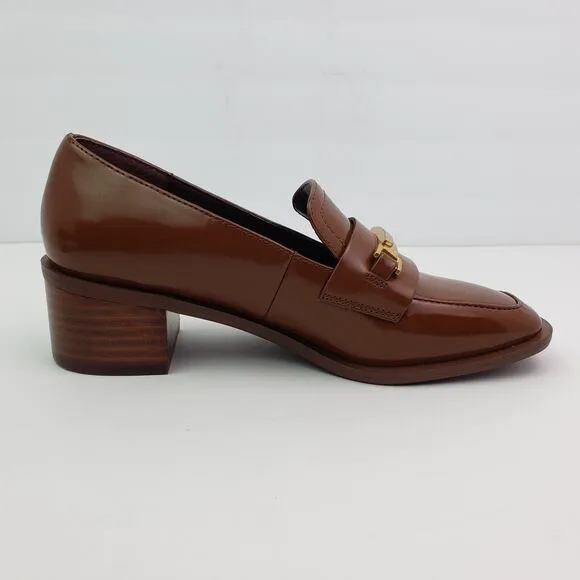 Franco Sarto Dalia Womens Size 5 Brown Slip On Formal 2&quot; Heel Pumps Loafer Shoes
