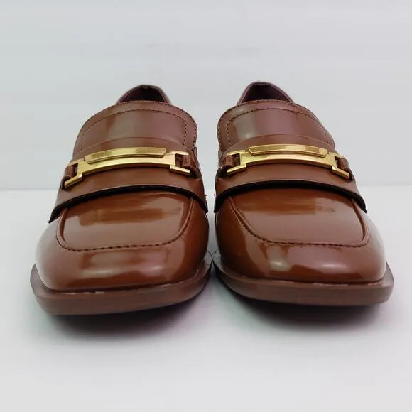 Franco Sarto Dalia Womens Size 5 Brown Slip On Formal 2&quot; Heel Pumps Loafer Shoes