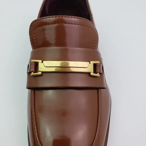 Franco Sarto Dalia Womens Size 5 Brown Slip On Formal 2&quot; Heel Pumps Loafer Shoes