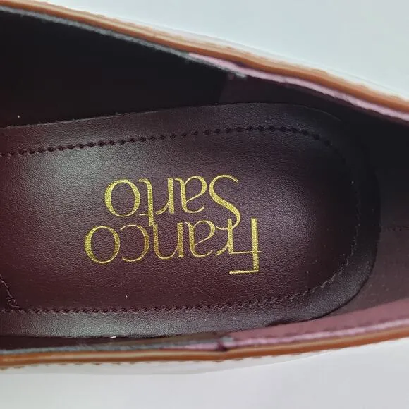 Franco Sarto Dalia Womens Size 5 Brown Slip On Formal 2&quot; Heel Pumps Loafer Shoes