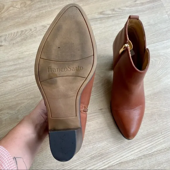 Franco Sarto Orchard Brown Leather Ankle Boots | Fall Fashion Essential