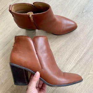Franco Sarto Orchard Brown Leather Ankle Boots | Fall Fashion Essential