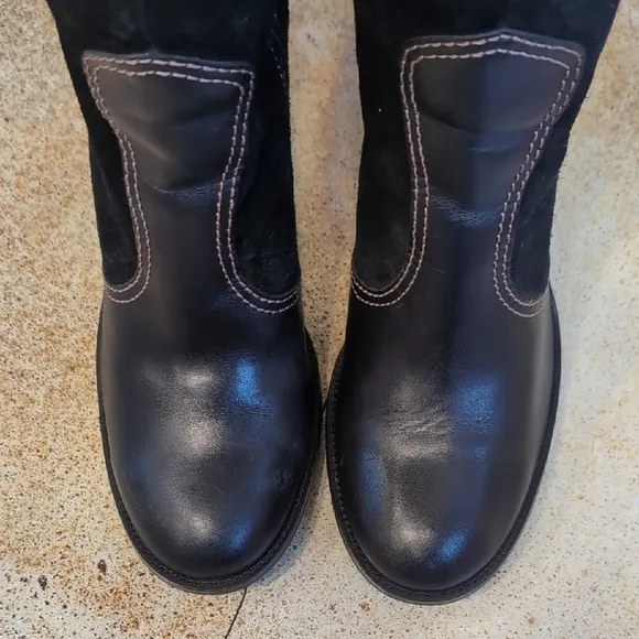 Franco Sarto | Tall Black Leather Heeled Boots