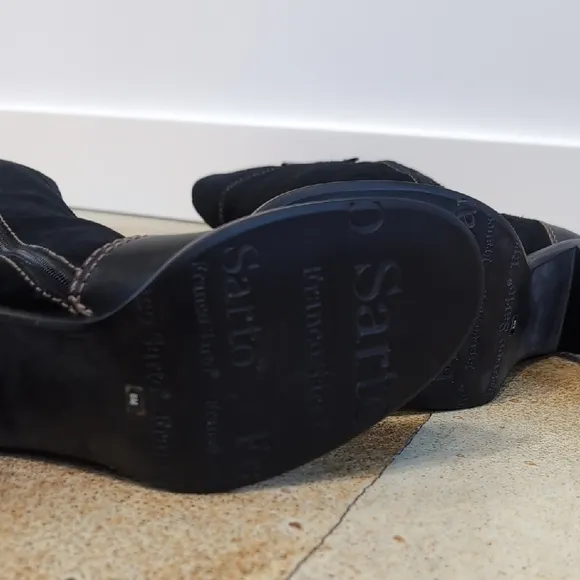 Franco Sarto | Tall Black Leather Heeled Boots